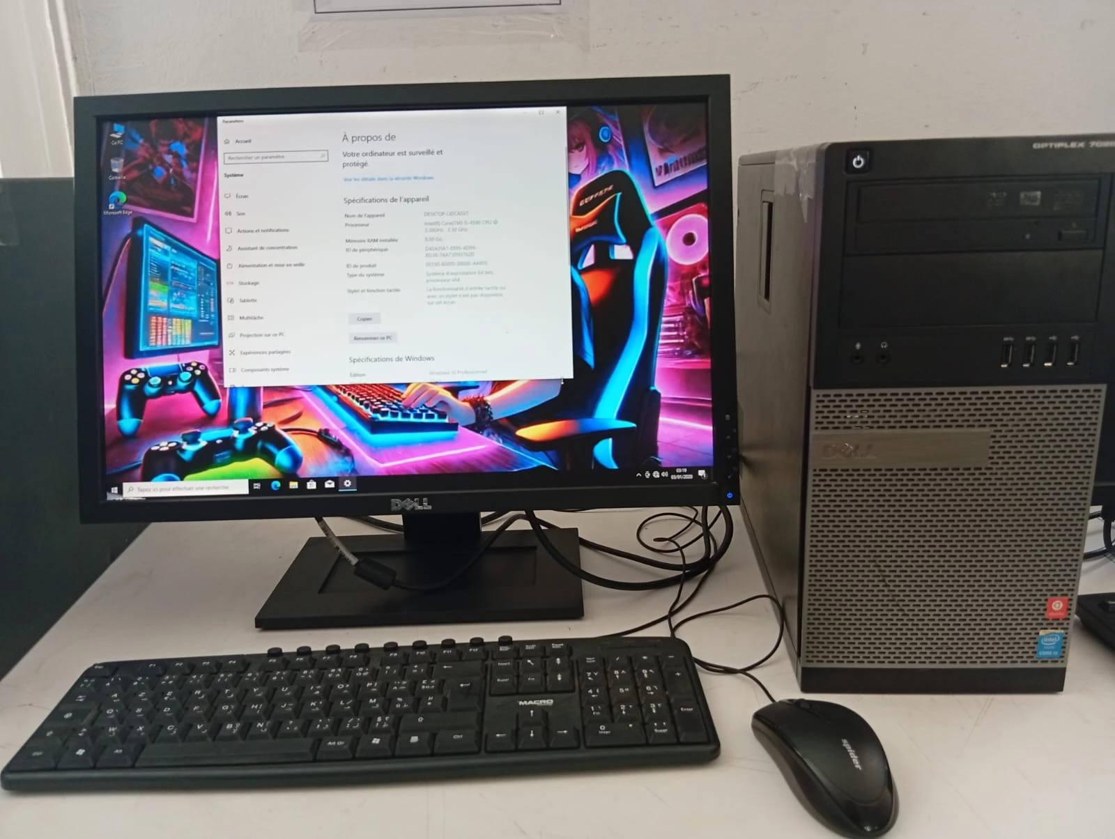 PC de Bureau Complet Dell OptiPlex - Core i5-4eme / 8 Go RAM + Écran Dell