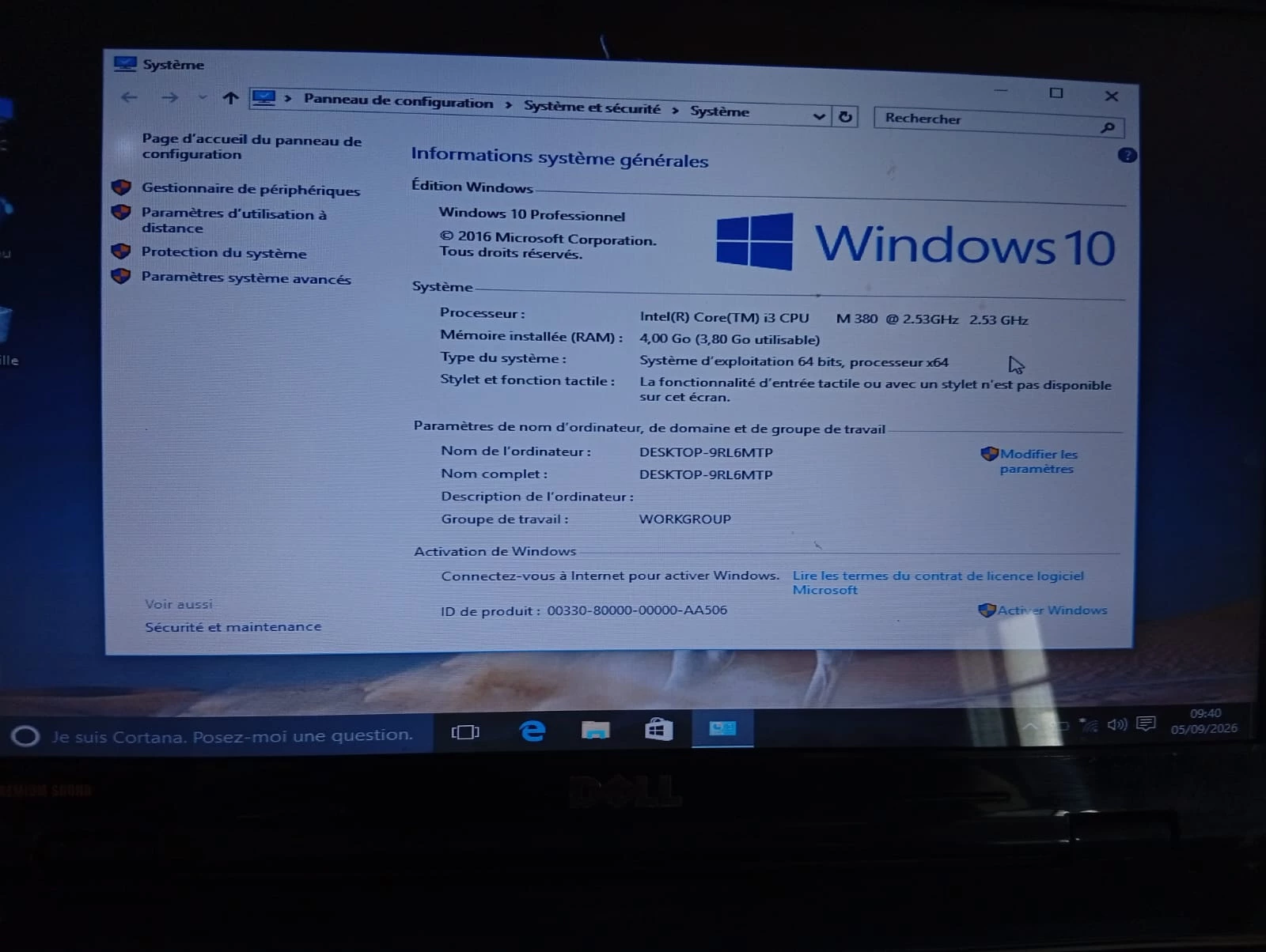 PC Portable DELL Core i3 CPU